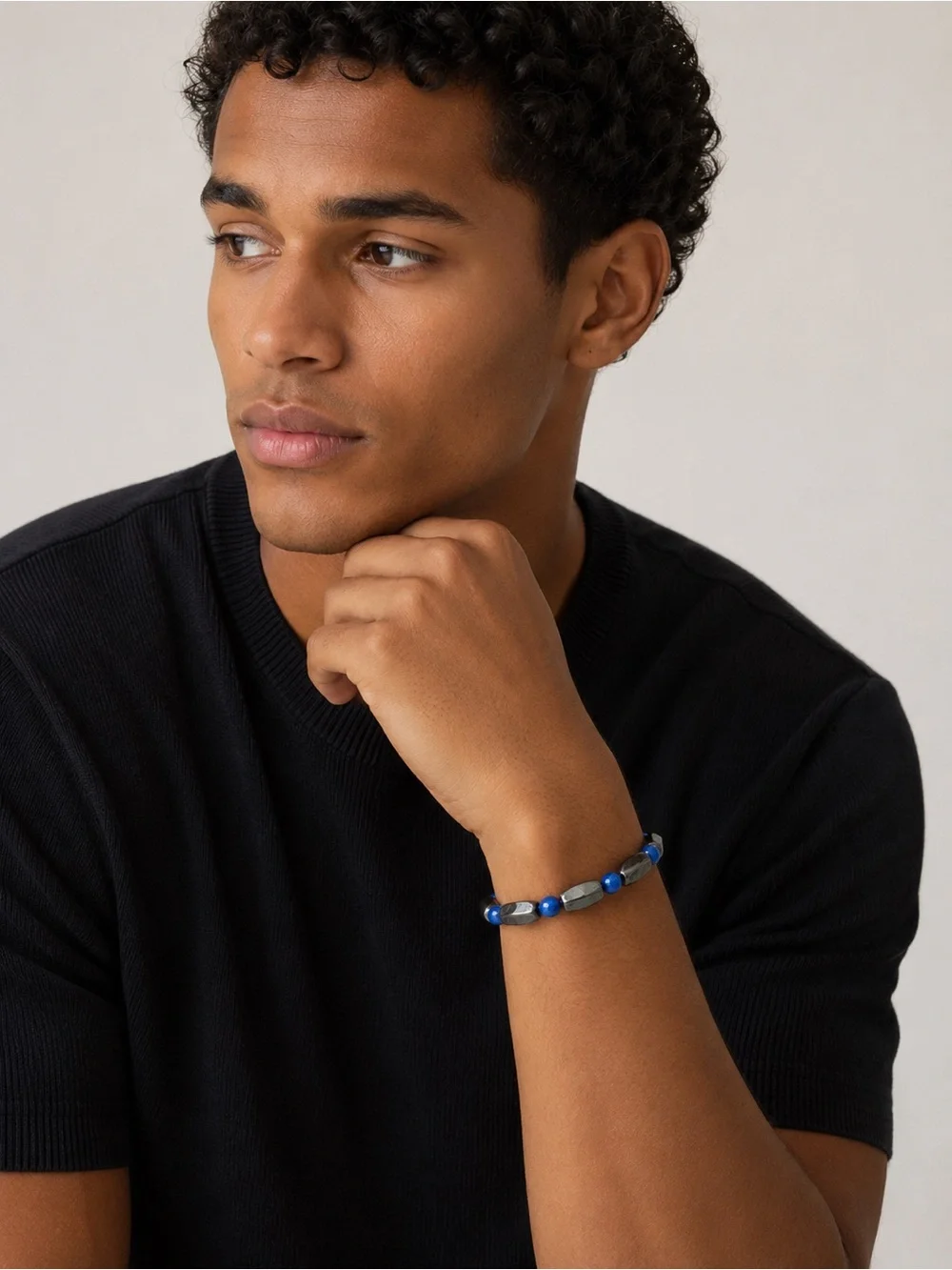 Men's Beaded Stretch Bracelet • BRAND NEW